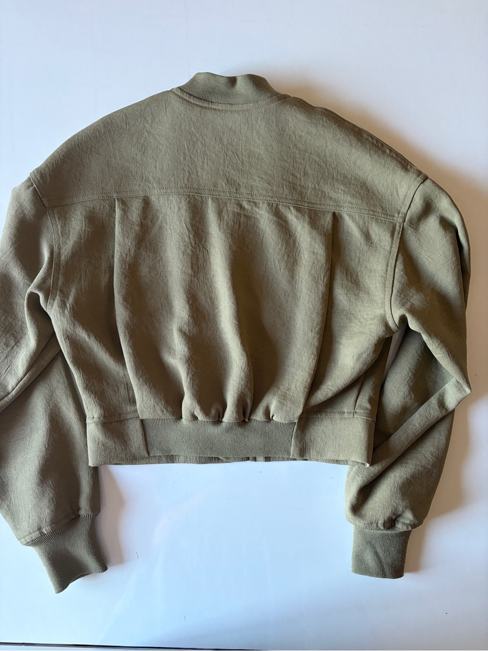 Wilfred khaki green bomber jacket zip up women’s size XS casual - Picture 5 of 6